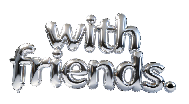with friends.